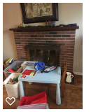 Covering brick fireplace surround with cement board for all white look