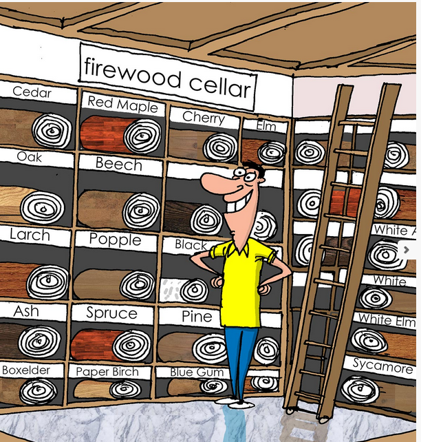 Light hearted article on firewood+good comic