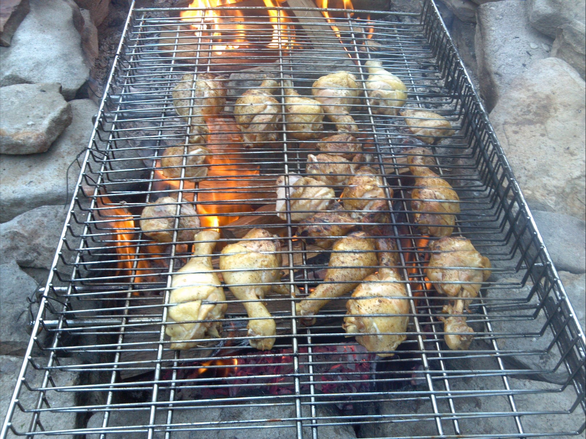 Chicken on the pit!