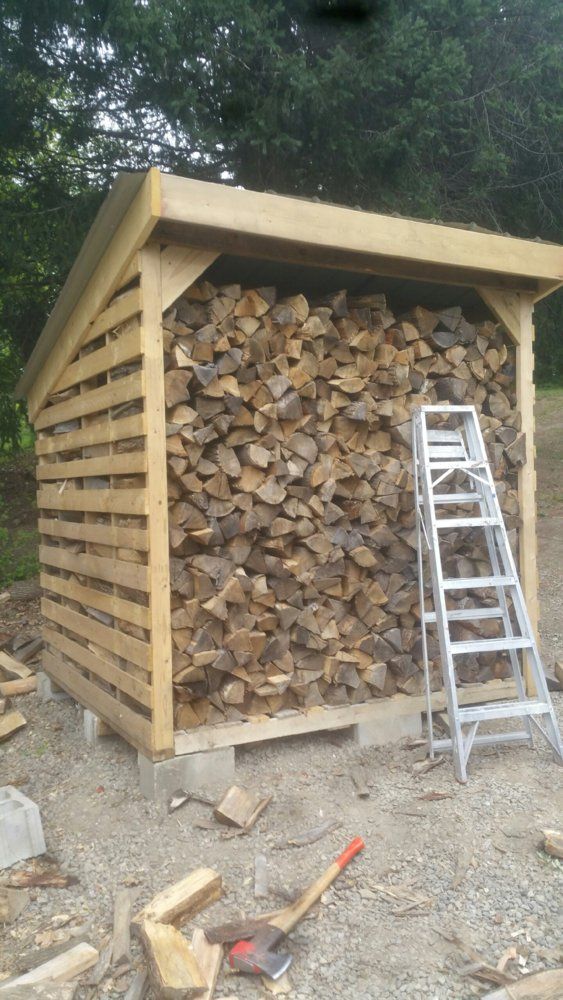 Just finished a simple wood shed...