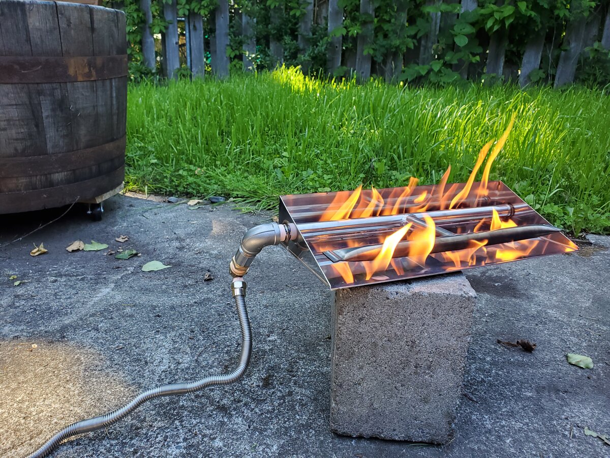 Wood Stove into patio propane stove