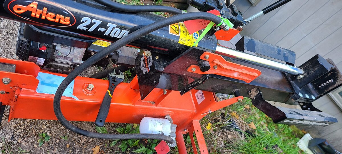 Cylinder Rod Stuck in Out Position on Ariens 27 Ton Splitter