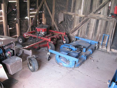 my tractor(s), truck, splitter, woodpile, etc.