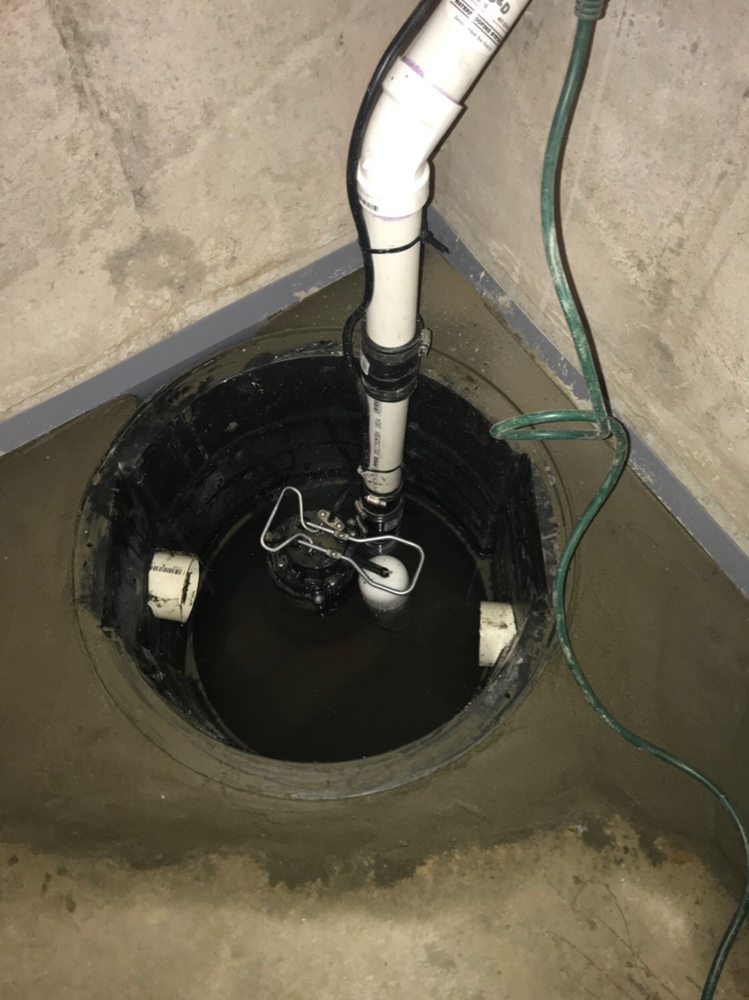 Water in basement floor after French drain install