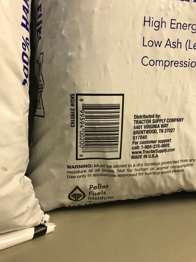 Tractor Supply White Bag Pellets