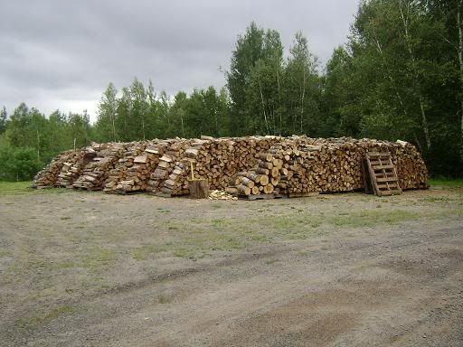 stacking wood?