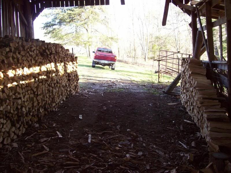 seasoning wood in a barn?