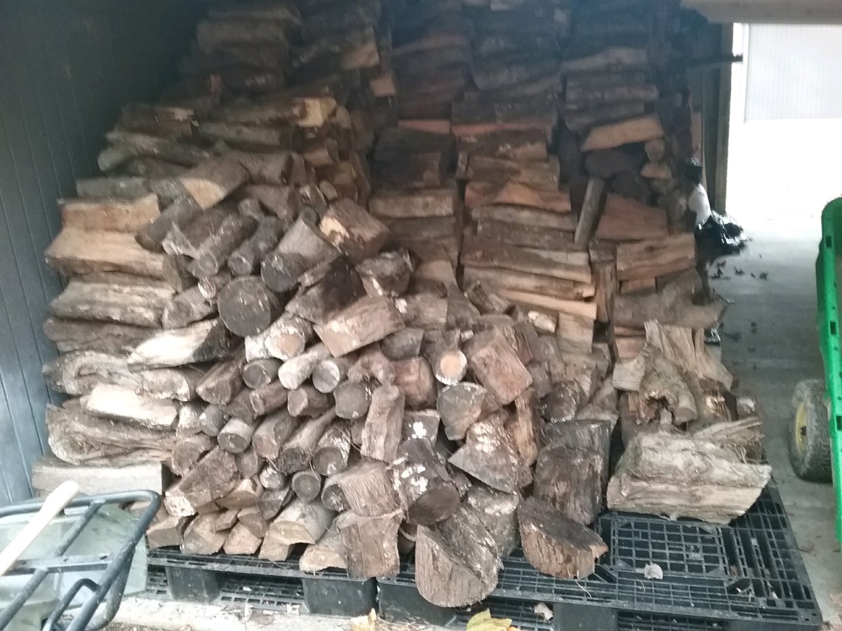 New firewood shed is filling up.