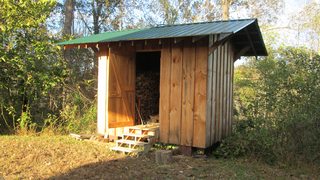 10x12x6 firewood shed footings?