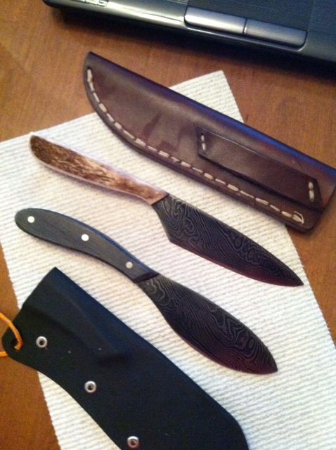 A couple new knives from the forge