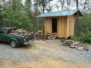 Building a portable-garage style wood storage solution