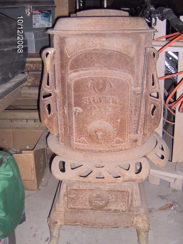 Old wood stove by Orbon Stove Co.