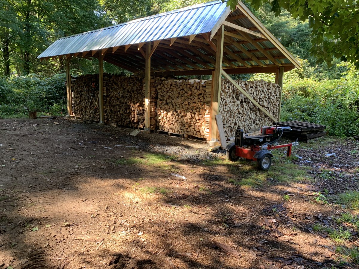 Firewood Shed Finished and Filled.... Question About Season Time