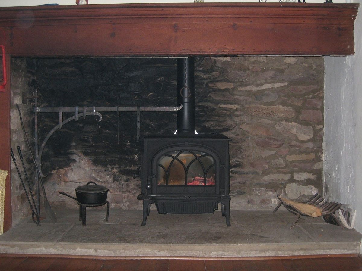The 30 in the walk-in fireplace