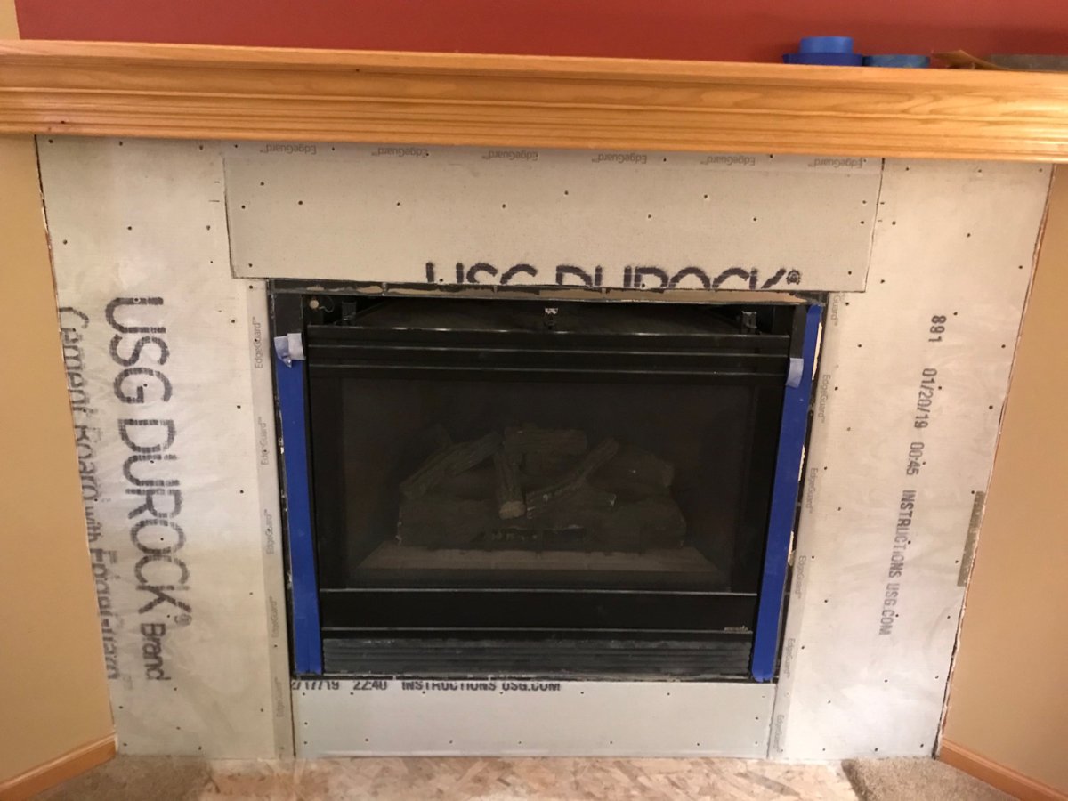 Looking for advice - Stacked stone fireplace surround