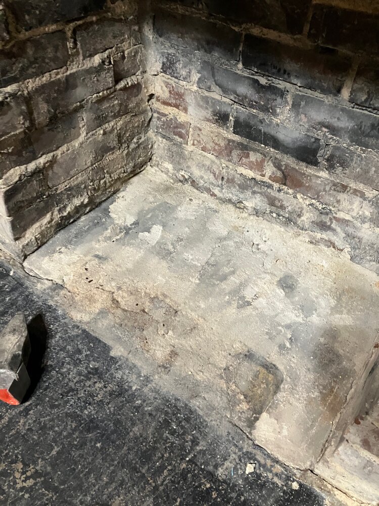 preparing old fireplace for small stove
