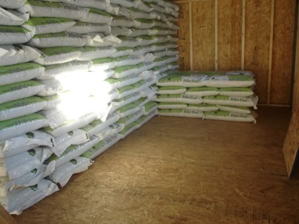 Pellets in the shed