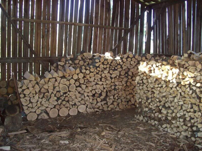 seasoning wood in a barn?