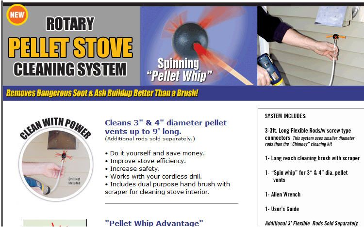 Rotary Pellet Stove Cleaning System
