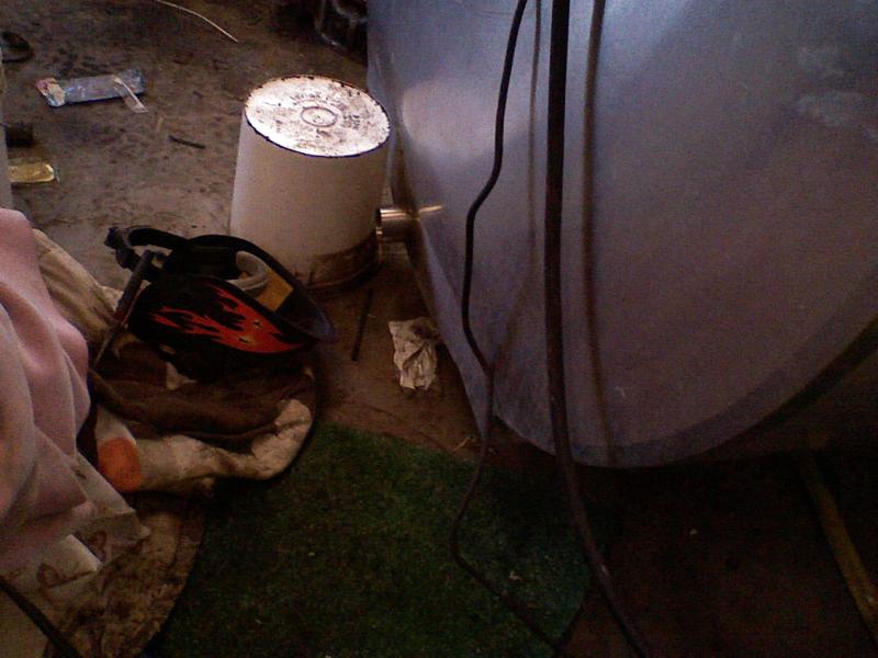 My "free" stainless hot-water storage tank. LARGE PICTURES