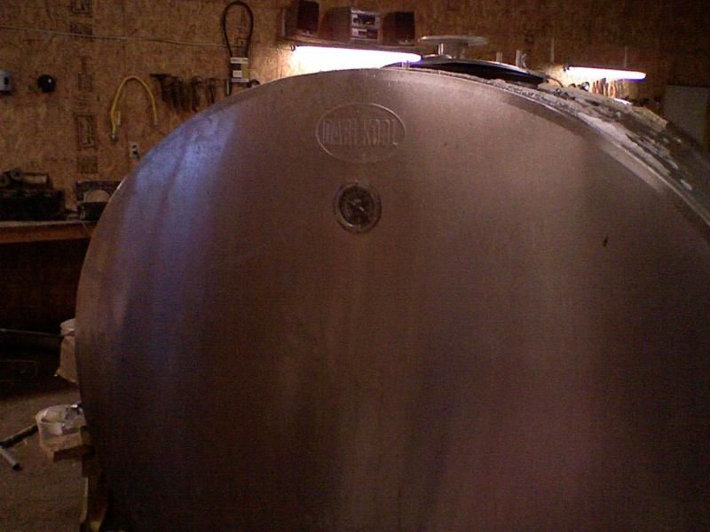 My "free" stainless hot-water storage tank. LARGE PICTURES