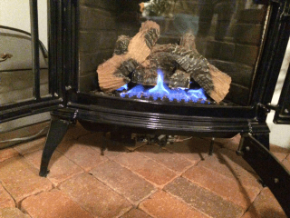 Tiny Blue Flames natural gas stove