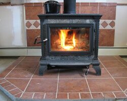 Picture of my wood stove and hearth