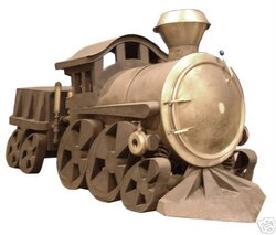 Train metal art sculpture wood burning stove/furnace