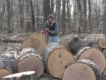[Hearth.com] splitting wood with my big ol splitter