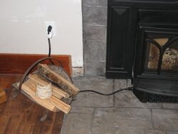 Jotul C 450 Kennebec Insert - Does anyone  have one with cabinet extened out on the hearth?