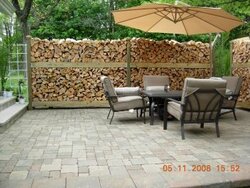 firewood/privacy fence for front patio