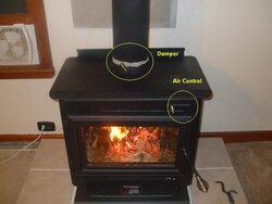 englander 12-FP stove air control question