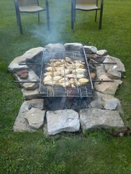 Fathers Day chicken on the keyhole pit!