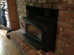 Installation of wood fireplace insert without panels: does our insert protrude enough?
