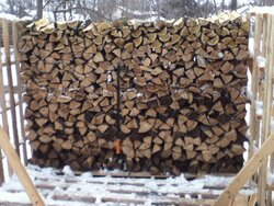 Restacking my firewood the easy way.