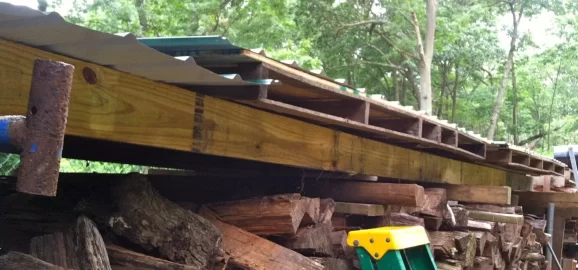[Hearth.com] Moveable roof for top covering wood