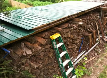 [Hearth.com] Moveable roof for top covering wood