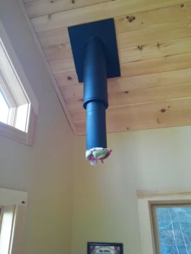 [Hearth.com] New stove install and clearances to insulation in ceiling