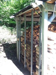 Wood shed up