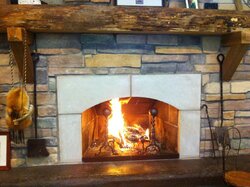 My new soapstone lined fireplace.