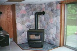 woodstove install in basement thru wall- finished project #14.JPG