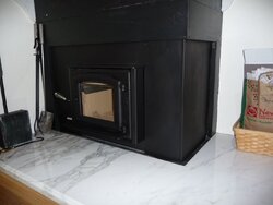 stove for two sided fire place