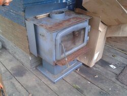 regency wood stove, older model