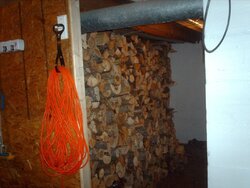 indoor wood storage.