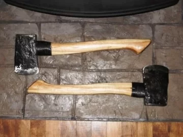 [Hearth.com] Two new kindling axes - Gramps old axes with custom handles