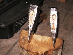 Two new kindling axes - Gramps old axes with custom handles