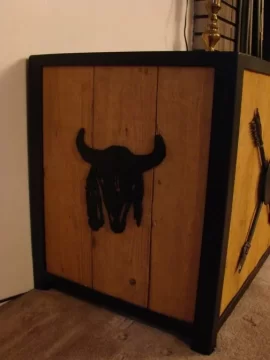 [Hearth.com] Homemade firewood box...