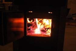 Kuuma Vapor Fire 100 indoor furnace new install done and "Fired up!" with pics
