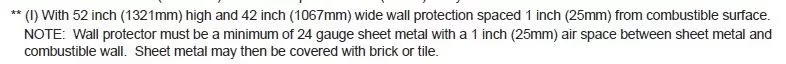 [Hearth.com] PE Increased clearances How Much Closer 1" Air Space