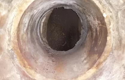 [Hearth.com] Pics of my chimney after 6 weeks of burning.  Thoughts?